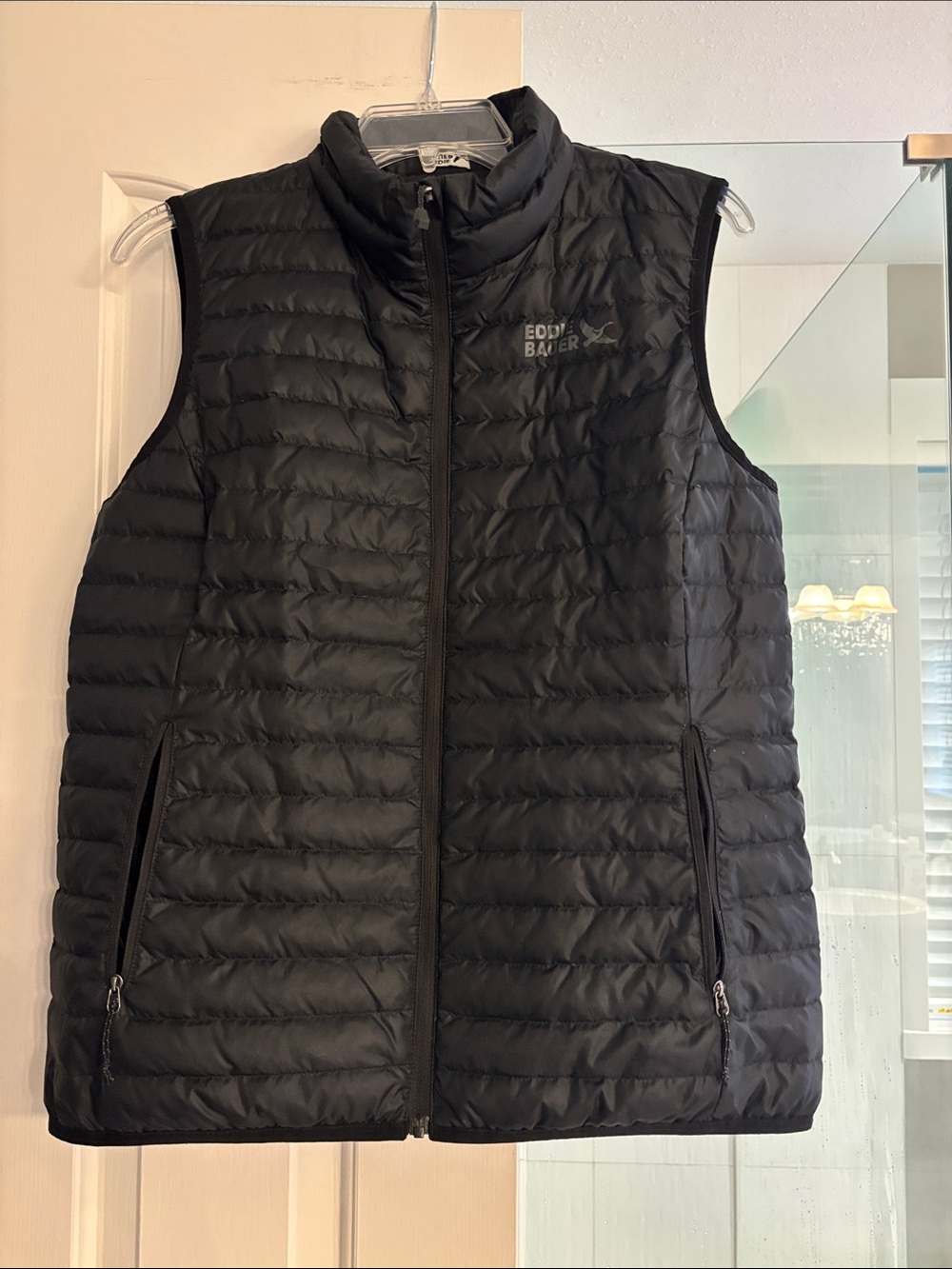 Eddie Bauer Black Quilted Packable Puffer Vest